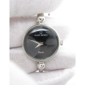 Vtg Michel Harbelin Paris Hand Wind Analog 22mm Dial Causal Round Watch (F694)